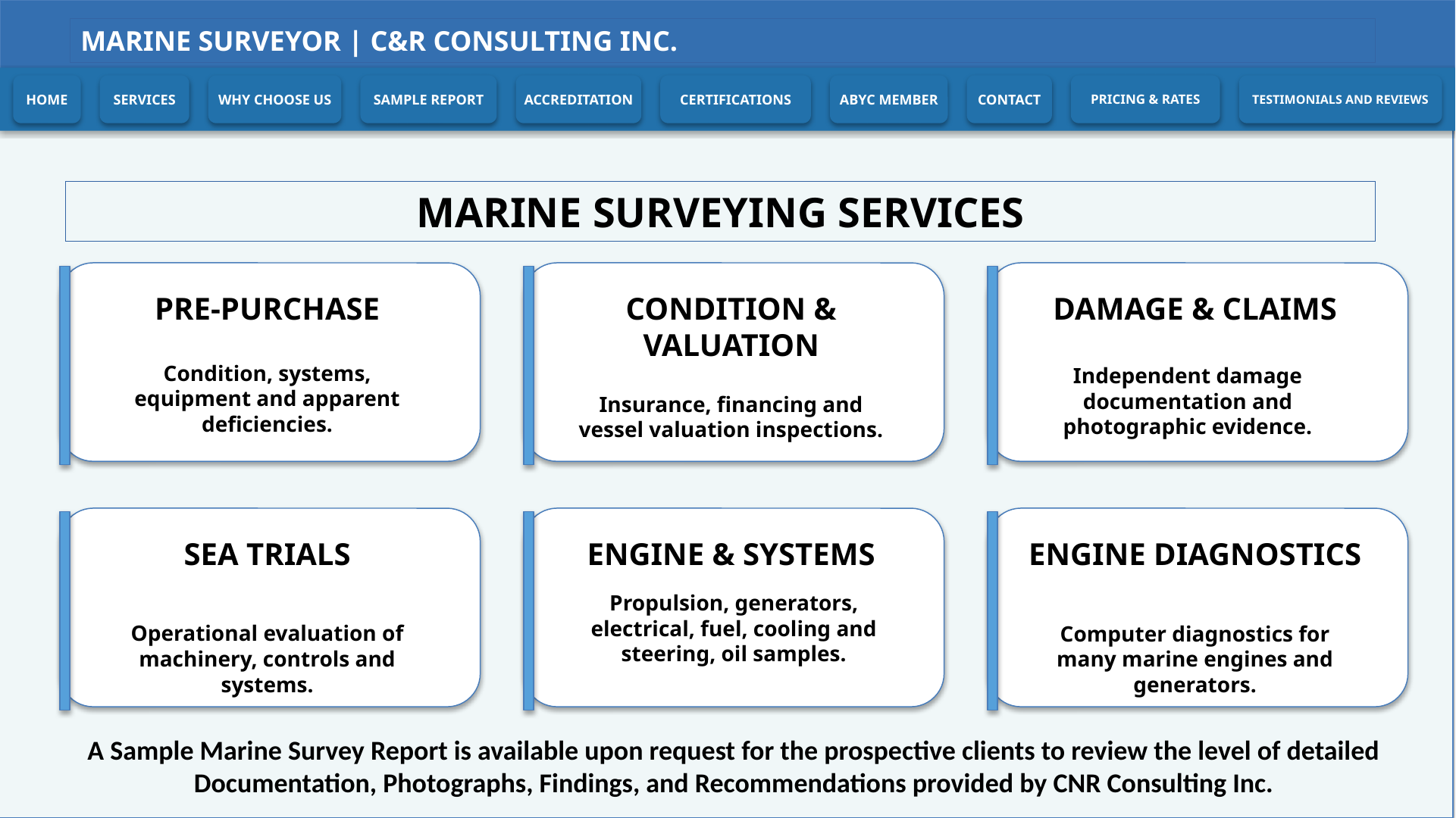 Marine Survey Services Jacksonville FL | C&R Consulting