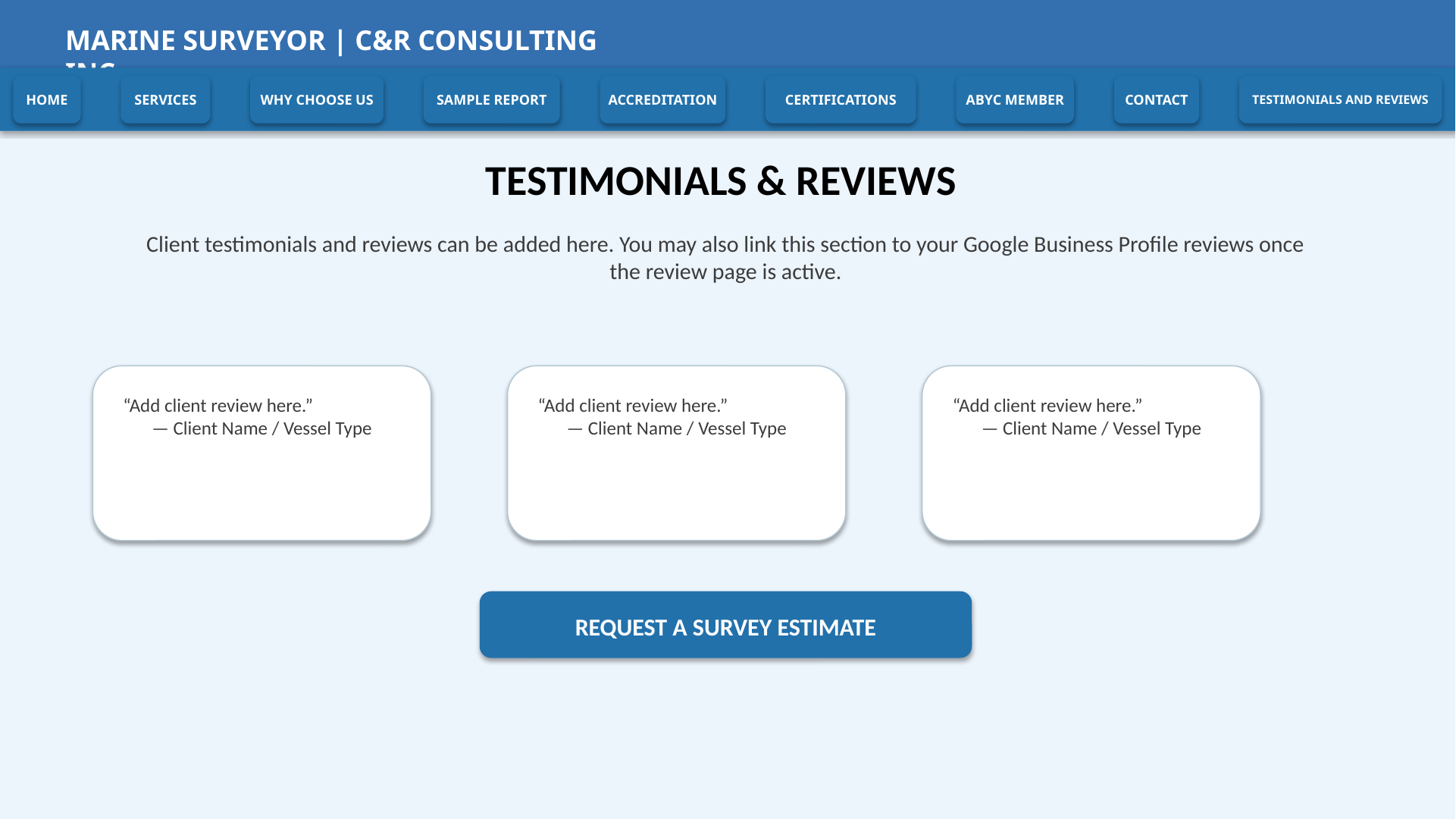 Testimonials and Reviews | C&R Consulting Inc.